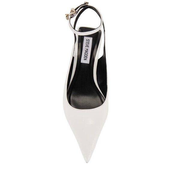 Steve Madden Rizzie Low Heels in White 8 With Box Womens Pumps - Picture 3 of 10